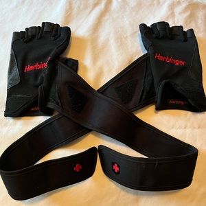 Mens Pro Wrist-wrap weightlifting gloves